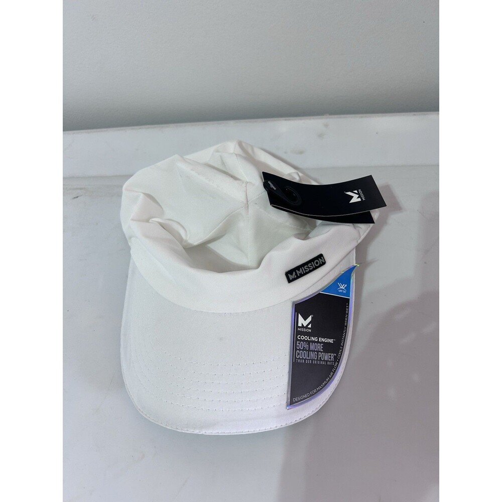 Mission Brand Hydroactive Wet to Cool Instant Cooling White Baseball Hat Cap NWT